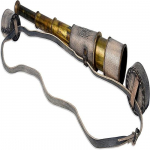 12x teleskoop, Kelvini ja Hughesi Londoni antiikne funktsionaalne teleskoop, piraadi monokulaarne teleskoop nahk&uuml;mbrisega