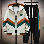 Kevad S&uuml;gis Meeste Komplektid Korea Mood Joggers &Uuml;likond Meeste Vabaaja Meeste lapitehnika Streetwear Kapuutsiga Dressipluus Meeste Kaheosaline Komplekt XXXL