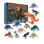 Dinosauruste advendikalender Dinosauruste m&auml;nguasjakomplekt Sobib lastele alates 3. eluaastast Loovm&auml;ng 12-p&auml;evane j&otilde;uluootuse m&auml;ng One Size black