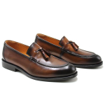 Moodsad luksuslikud slip-on kleidikingad meestele Ehtne nahk Itaalia loaferid meestele Must Pruun Br&auml;nd Formaalne Oxford Meeste vabaajakingad 9.5 black