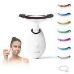 Appareil de Massage Facial - INNOVAGOODS - Selora - LED 7 Couleurs - EMS - Chaleur jusqu'&agrave; 45&deg;C valge