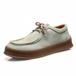 Moodsad Meeste Vabaajajalatsid Paeladega Veisenahast Suede Ehtne Nahk Paks Tald Meeste Klassikaline Retro Briti Stiil V&auml;litingimustesse S&otilde;itmiseks Lamedad 42 beež