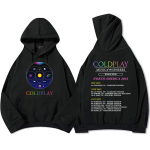 B&auml;nd Cold-play Music of The Spheres Maailmatuur 2025 Hupparid Sudaderas Con Capucha Pikkade varrukatega Meeste_Naiste Hupparid Tr&uuml;kitud Huppari S black