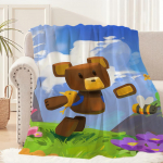 M&auml;ng S-Super Karu A-Seiklus Tekk Tekk Diivanile Sohvale Reisimiseks Kodu Piknikule Flanellist Tekk s&uuml;nnip&auml;evakingitus Soe Mugav 30x40in