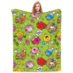 Mr Men Little Miss K&otilde;ik tegelased Tekid Telkimine Flanellist Visketekk Elutuba Super Soe Disain Kvaliteetne Voodikate Kingitus 30x40in