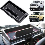 Mellbo armatuurlaudade sahtel, auto hoiukarp libisemiskindla kummimati jaoks Suzuki Jimny JB64/JB74 (Valge)