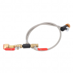 CGA320 G1 2 Silindri T&auml;iteadapter Kaheventiiliga CO2 Ballooni Adapter Voolik Manomeetriga