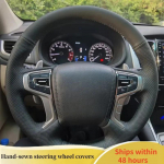 Car Steering Wheel Cover For Mitsubishi Pajero Sport III Montero 2015- ized Car Interior Original Steering Wheel Braid 3 Colors Thread