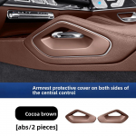 For Mercedes-Benz W167 GLE X167 GLS C292 GLE interior modified center console handrail decorative covers on both sides + cocoa brown 2PCS