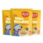 Slurrp Farm No Maida Hirssinuudlid | Ei ole praetud, ei sisalda MSG-d | Klassikalised Masala Hirssinuudlid Pakk 3 tk - Iga&uuml;ks 192g 600GM