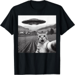 Kass Selfi Tulnuka UFOga Naljakad Kassi Kingitused Meestele Naistele Lapsele T-s&auml;rk(1) XXXXXL mitmev&auml;rviline