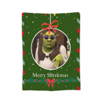 H&auml;id j&otilde;ule Shrekmas Shreki Tekk Fliis Prinditud Multifunktsionaalne &Otilde;huke Visketekk Koju Reisimiseks Pl&uuml;&uuml;sist &Otilde;huke Tekk 30x40in