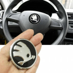 42mm Auto interj&ouml;&ouml;ri SKODA Kodiaq Yeti Rapid Spaceback Fabia 1 2 Karoq Octavia A5 RS Superb Rooliratta embleemi kleebised