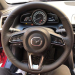 Hand-stitched anti-slip Black Leather Car Steering Wheel Cover For Mazda CX-3 CX3 CX-5 CX5 2017 2018 style 1