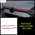 Auto Esiosa Keskmise Iluv&otilde;re V&otilde;rkkate Liistukate Kaunistus VW Volkswagen Golf 8 MK8 - 2025 Punane / S&uuml;sinikkiud Lisatarvikud Red Style