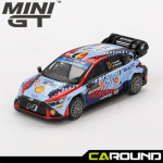 MINI GT (871) 1:64 Hyundai i20 N Rally1 H&uuml;briid Nr. 11 - 2024 Monte Carlo ralli v&otilde;itja gray