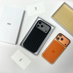 INS Unikaalne Loovus RIMOWA &Auml;ripagasi Kohvri jaoks iPhone 17 Pro Max 16 15 14 13 jaoks 3D Laineline Triip Stiilne Alumiiniumisulam Kukkumisvastane Kate iPhone 16 must