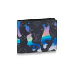 Louis Vuitton Multiple Moodne Vabaaja Monogrammiga Kaetud L&otilde;uend Rahakott Meeste rahakott Sinine Must Hall M81750 Box(Basic Set+Box)