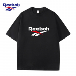 Reebok 2026 Suvine Tr&uuml;kiga Uus K&otilde;rge Kvaliteediga Puuvillane &Uuml;mmarguse Kaelusega Meeste ja Naiste T-s&auml;rgid S must