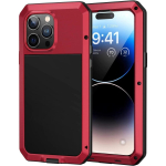 Tugevast alumiiniumist metallkate iPhone 16 15 14 13 12 11 ProMaxile P&otilde;rutuskindel Gorilla Glass metall&uuml;mbris iPhone XS Max XR 7 8 jaoks For iPhone 15 Plus punane