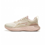 Li Ning Cloud Shield Cushioning Slip Resistant Abrasion Resistant Low top Casual Running Shoes Women's Beige Pink AGLU244-2 36