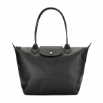 Longchamp Le Pliage Xtra Kl&otilde;psuga ja T&otilde;mblukuga Sulgemisega Nahast &Otilde;lakott Naiste k&auml;ekotid Must 2605987001 Basic Set (Bag+Dust Bag)