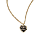 Chanel S&uuml;dame Klassikaline Topelt C Disain Vaik Kristall Kaelakee Naiste kaelakee Kuldne Must ABG318B21880U3496 Box+Padding Board