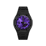 CASIO Unisex vedelkristall, analoog topeltn&auml;iduga seeria 48,5 mm lilla kell GA-2100-1A1(Watch8--) black