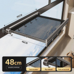 N&auml;htamatu v&auml;ljat&otilde;mmatav kokkupandav kuivatusrest ilma puurimiseta iminapaga r&otilde;dule 48CM (Suction Cup)