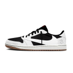 Travis Scott x Jordan Air Jordan 1 Must Valge X AJ1 Madalad Vintage Korvpallijalatsid Naiste Valge Must DZ4137-106(Team1381-) 41