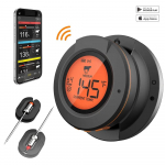 Traadita liha termomeeter Digitaalne Bluetooth Toiduvalmistamise termomeeter BBQ Grillahi suitsuahi Toetab 2/4 sondi Tasuta rakenduse juhtimine