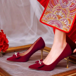 Kevad ja S&uuml;gis Uued Naiste Punased Paelaga Banketi Pulma Moe K&otilde;rged Kontsad &Otilde;hukesed Kontsad Terava Ninaga Madala S&auml;&auml;rega Pruudi Kingad 34