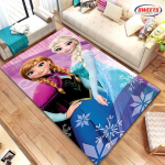 K&uuml;lmutatud Elsa Anna Printsess 3D HD Vaip Laste Magamistuba Elutuba Libisemiskindel P&otilde;randamatt Diivanimatt Dekoratsioon 40x60cm (16x24in) black