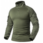 Meeste Army Tactical Multicam Military Combat Must T-s&auml;rk pikkade varrukatega CP kamuflaaž Airsoft s&auml;rgid Matkajahiriided M