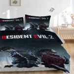 Resident Evil 2 Remake Plakatiga Voodipesukomplekt - 3-osaline Tekikate Kingitus Magamistoale, Ei Sisalda T&auml;idistB153 135x200cm