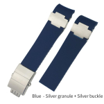 22mm Kaardus Otsaga Silikoonkummist Kellarihm Ulysse Nardin 263 DIVER rihma jaoks Must Sinine Laineveeline Veekindel rihm K&auml;ev&otilde;rud 22mm white