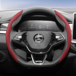 Sobib Skoda Hingavast Nahast Roolikatteks Segmenteeritud Kiirvabastusega Disainiga, Libisemisvastane ja Vastupidav, Octavia Rapid Kodiaq Karoq