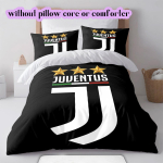 Juventus FC Mustriga Voodipesu, Tekikomplekt Tekikate Padjap&uuml;&uuml;r Kodu S&uuml;nnip&auml;evakingitus (1*tekkikott+2*padjap&uuml;&uuml;r, ilma t&auml;idiseta) 135x200cm