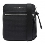 Emporio Armani T&auml;hekombinatsiooniga Jacquard Crossbody Kott Unisex Kotid Must EM005400-AF14637-UC001 Basic Set (Bag+Dust Bag)