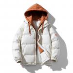 Talvejope Meeste Naiste Parkad Puuvillane jope pikkade varrukatega kapuutsiga Parka vabaaja lukuga mantel XL khaki