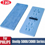 Philips OneUp 5000/3000 seeria puhastuspadjad 2 tk komplekt Asendusmikrokiudlapp elektriline mopp Asenduspuhastuslapp