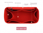 Vildist Rahakoti Korraldaja Siset&uuml;kk LV Neverfull MM GM PM Kotile Koti Kuju Hoidja Vooder Koti Sisse Koti Korraldaja T&otilde;mblukuga Taskutega Esmaklassiline Hoiustamine 27 10 15cm punane