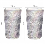 2 tk komplekt 13 oz 380 ml P&otilde;hjamaade stiilis v&auml;rviline liustikumustriga klaasist tass j&auml;&auml;tunud kokteiliklaas kohvitass joogimugg veiniklaas 2pcs