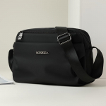 Kerge Nailonist Crossbody Kott Naistele Praktiline Vabaaja &Otilde;lakott Laiema Rihmaga Minimalistlik Unisex Sling-kott Igap&auml;evaseks Kasutamiseks 26cm&times;8cm&times;17cm must