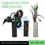 24V 36V 48V 350W Mootori harjadeta kontroller LCD-ekraanipaneel P&ouml;idla gaasipedaal Elektrijalgrataste T&otilde;ukeratta harjadeta kontrolleri komplekt China Mainland