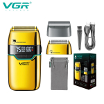 2026 VGR V-350 Meeste Pardel Mugav Pardel Intelligente LED Digitaalne Karvade Trimmer Kahepealine Pardel Metallkorpus Elektriliselt Laetav Pardel kuld