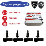 4x eelseadistatud TPMS-andurit 433 MHz PEUGEOT/CITRO&Euml;N-ile - must ventiil must