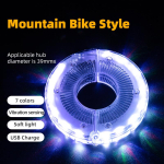 ROCKBROS Jalgratta Rattavalgusti Nutikas 12 LED Vilkur Hoiatusvalgus Laste Tasakaaluratas MTB Rattavalgusti Vibratsioonianduriga Valgus 1 tk blue