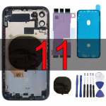 iPhone 11 korpus t&auml;iskomplekt osadega Keskraami kate koos toite- ja helitugevuse Flex-kaabli ning k&uuml;lgmiste nuppudega 11, A2111, A2221 jaoks 11 Black CE
