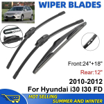 3 tk Hyundai i30 I30 FD 2010-2012 jaoks 24 + 18 + 12 Esiosa Tagumine Kojameheterad Tuuleklaas Tuuleklaas Aken L&otilde;ikur Tarvikud must